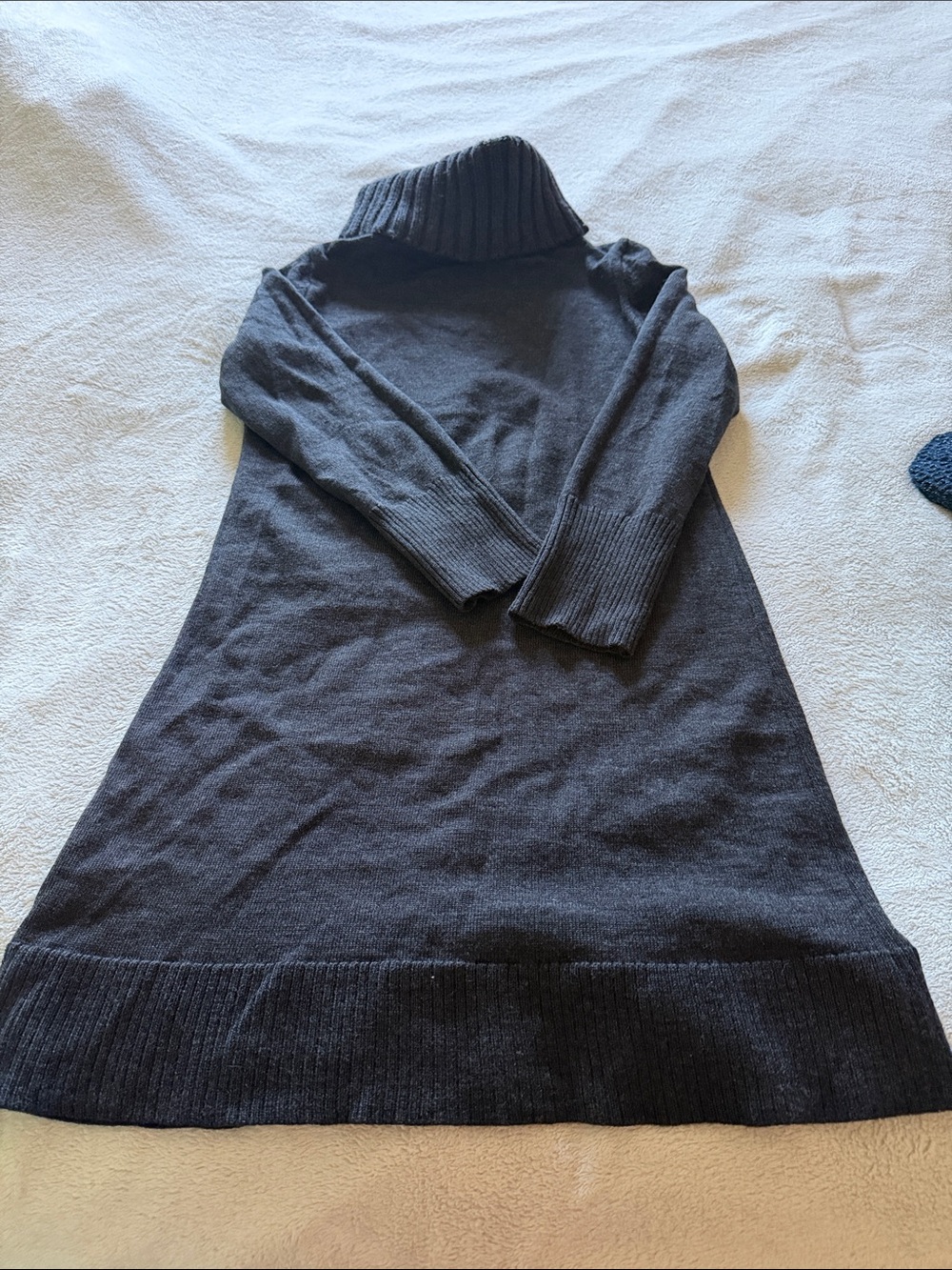 Saint James Charcoal Turtleneck Sweater Dress